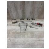 Assorted Wrenches Screwdriver  Sockets