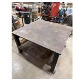 Welding Table with steel top and lower shelf
