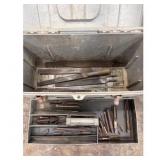 Metal Tool Box w Files  Taps