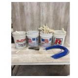 Rural King Buckets with Contents  Metal Piece