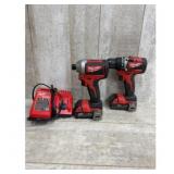 Milwaukee Drill Charger and Impact Driver