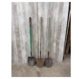 Three Metal Shovels