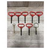 Red Pins with Red Handles