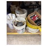 Assorted Pails  Buckets w Contents