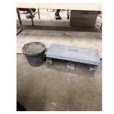 Metal Trap Bucket Black with Handle