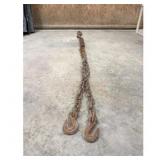 Rust Chain Sling w Hooks - 13 ft