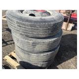 4 Hankook 11R22.5 Tires
