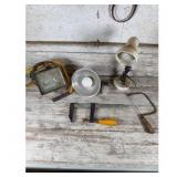 Vintage Lamps and Tools - Work Light, Desk Lamp, M