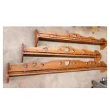 Wooden Heart Peg Racks - Wall Mounted, Decorative