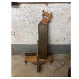 Antique Miter Saw with Box - Wood Handle, Metal Bl