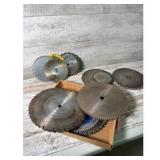 Circular Saw Blades Lot - Assorted Sizes, Wood Cut