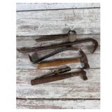 Vintage Tool Lot - Hammers, Pry Bars, Screwdriver