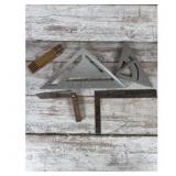 Craftsman Rafter Angle Square, Stanley Protractor,