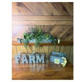 Farm Sign Floral Arrangement Jars