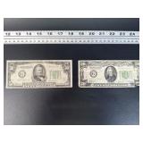 Series 1934 Fifty Dollar and Twenty Dollar Bills