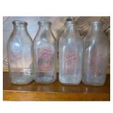 Elmores Creamery Milk Bottles Set of 4