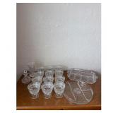 Glass Pitcher Cups Set