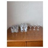 Leaf Tumblers Highball  Wine Glassware Set