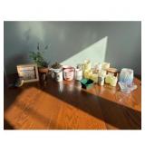 Decorative Glass Mugs, Candles and More