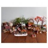 Fall Scene Figurines Village Decor