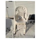 White Plastic Arm Chairs