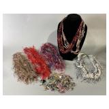 Solo Earrings And Yarn Necklaces