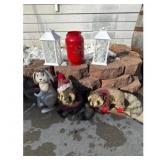 Lanterns Rabbit Racoon Figurines