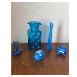 Blue Glass Vase Collection