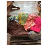 Assorted Fabric Pieces Floral Pattern