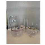 Glass Vase  Small Bowls