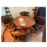 Antique Game Table Chairs