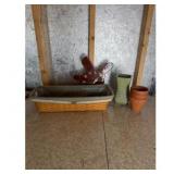 Longaberger Planter Vase, Clock, and Terracotta Po