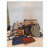 Chala Gray Tote Crossbody Bags, Wallets