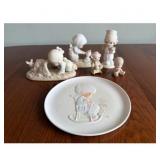 Precious Moments Plate  Figurines