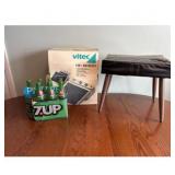 Vitec Foot Massager and 7UP Glass Bottles