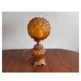 Amber Globe Table Lamp Vintage Style