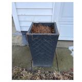 Black Planters with Lattice