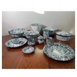 Green Enamelware Bowl  Kitchenware