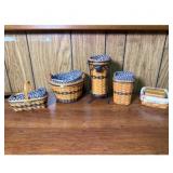 Longaberger Brown Handwoven Basket Collection