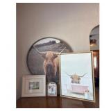 Highland Cow Art Prints Framed Rustic Whimsical De