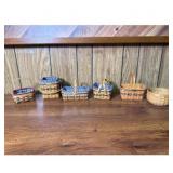 Longaberger Handwoven Brown Basket Set