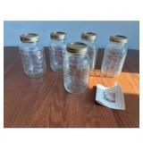 Longaberger Clear Blue Ribbon Canning Jars