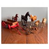 Vintage Toy Horse, Farm Animal Collection with Wag