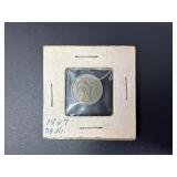 1867 Liberty Head Three Cent Coin