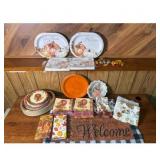 Thanksgiving Autumn Collection Plates and Napkins