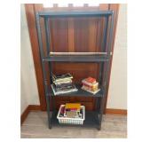Gray Metal 4-Tier Shelf Unit