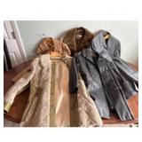 Coats, Jackets Leather Mixed Materials