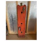 Orange Wooden Pumpkin Bird House