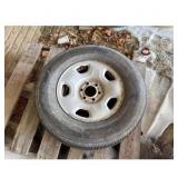 Used Tire White Rim