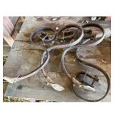 Rustic Brown Metal Farm Implement Set
